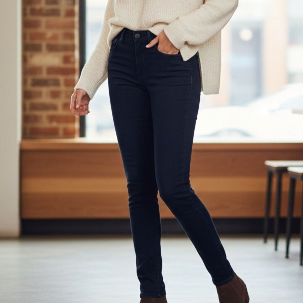 High Rise Skinny‎ Indigo Stretch Denim rag & bone Jeans Size 32